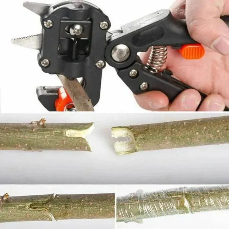 1pc 2 In 1 Garden Tools Multi-Function Grafting Machine Fruit Tree Grafting Knife Seedling Tools Pruning Grafting Pruner Kit