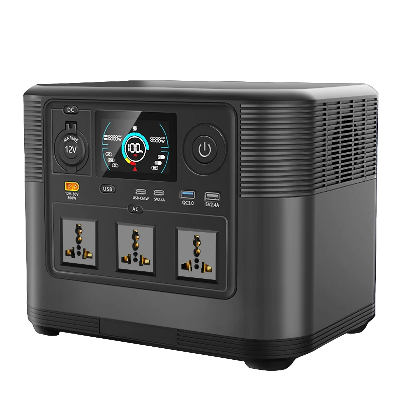 

Outdoor power supply 1 kWh large capacity 220v mobile portable battery solar charging panel lithium iron phosphate 1200W