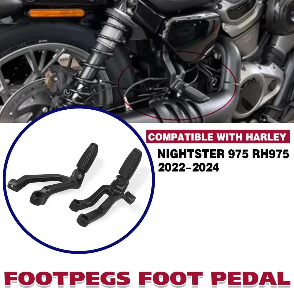

For Nightster 975 Nightster RH975 RH 975 22-24 Passenger Adjustable Rearsets Footpeg Footrest Mount Peg Kit Foot Pedal Foot Pegs