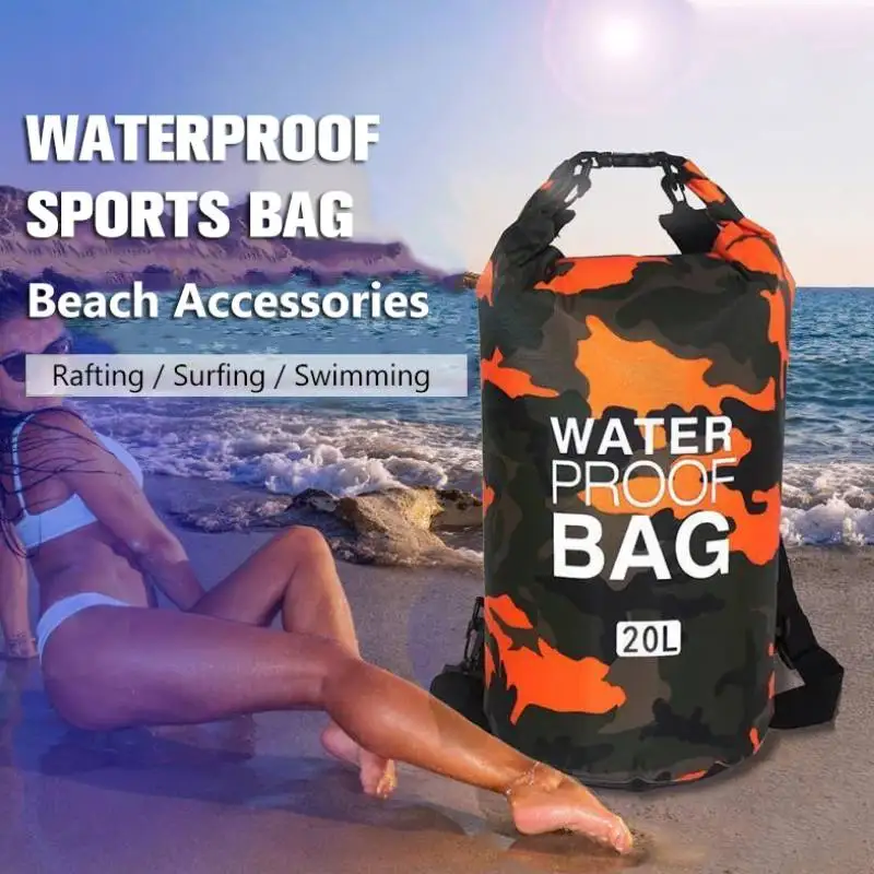 

5/10/15/20/30L Waterproof Dry Bag Sports Rolled Travel Top Backpack Portable Rafting Diving Swimming Bags for River Trekking