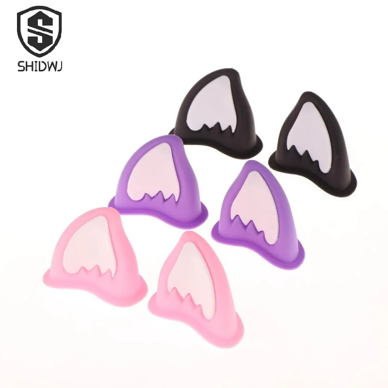 オートバイヘルメット猫耳装飾ヘルメット耳アクセサリースクーター自転車バイクスケートボードサイクリング粘着