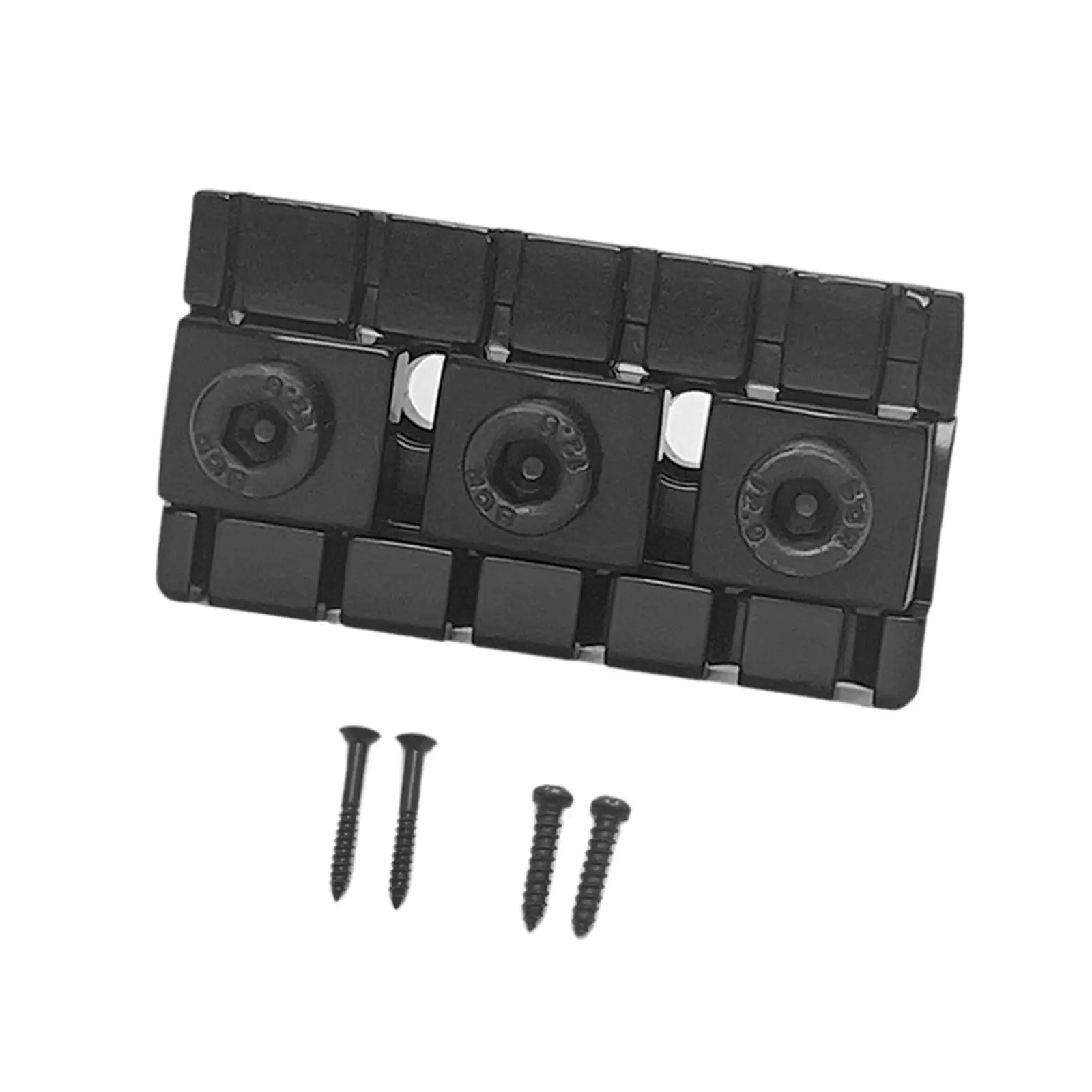 Locking Nut for Electric Guitar Zinc Alloy Bridge Saddle Guitar String Secure Mount for 6 String Headless Guitars