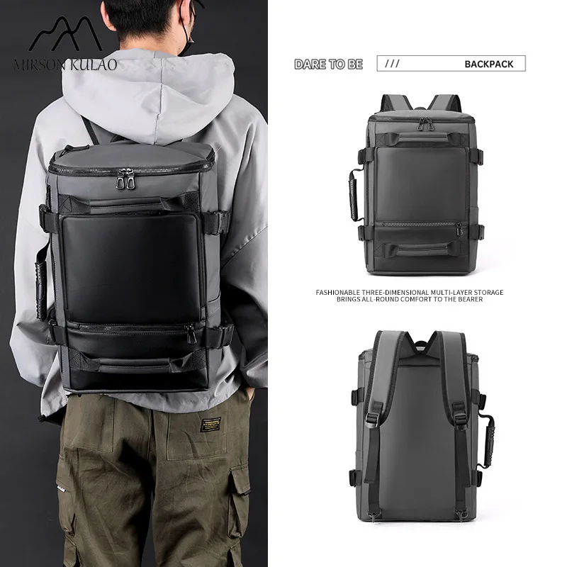 New men's backpack fashion outdoor travel large capacity mountaineering bag luggage bag waterproof material