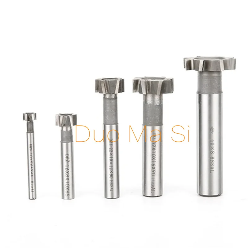 HOT 1Pcs T Slot Milling Cutter for Metal HSS Woodruff Key Seat Router Bit Thickness 1-12mm Diameter 8-50mm