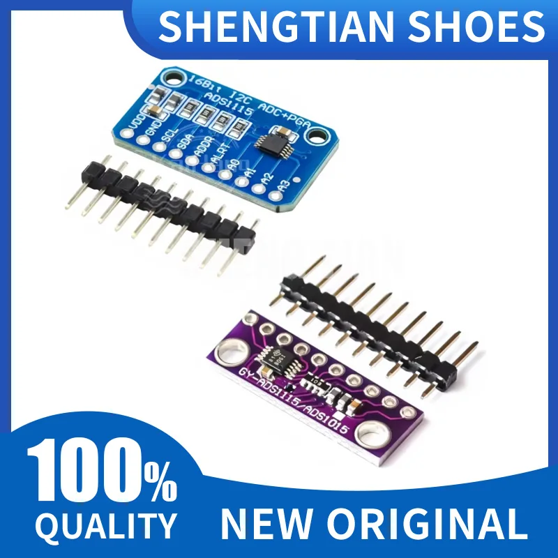 16 Bit I2C ADS1115 ADS1015 Module ADC 4 channel with Pro Gain Amplifier 2.0V to 5.5V for Arduino RPi