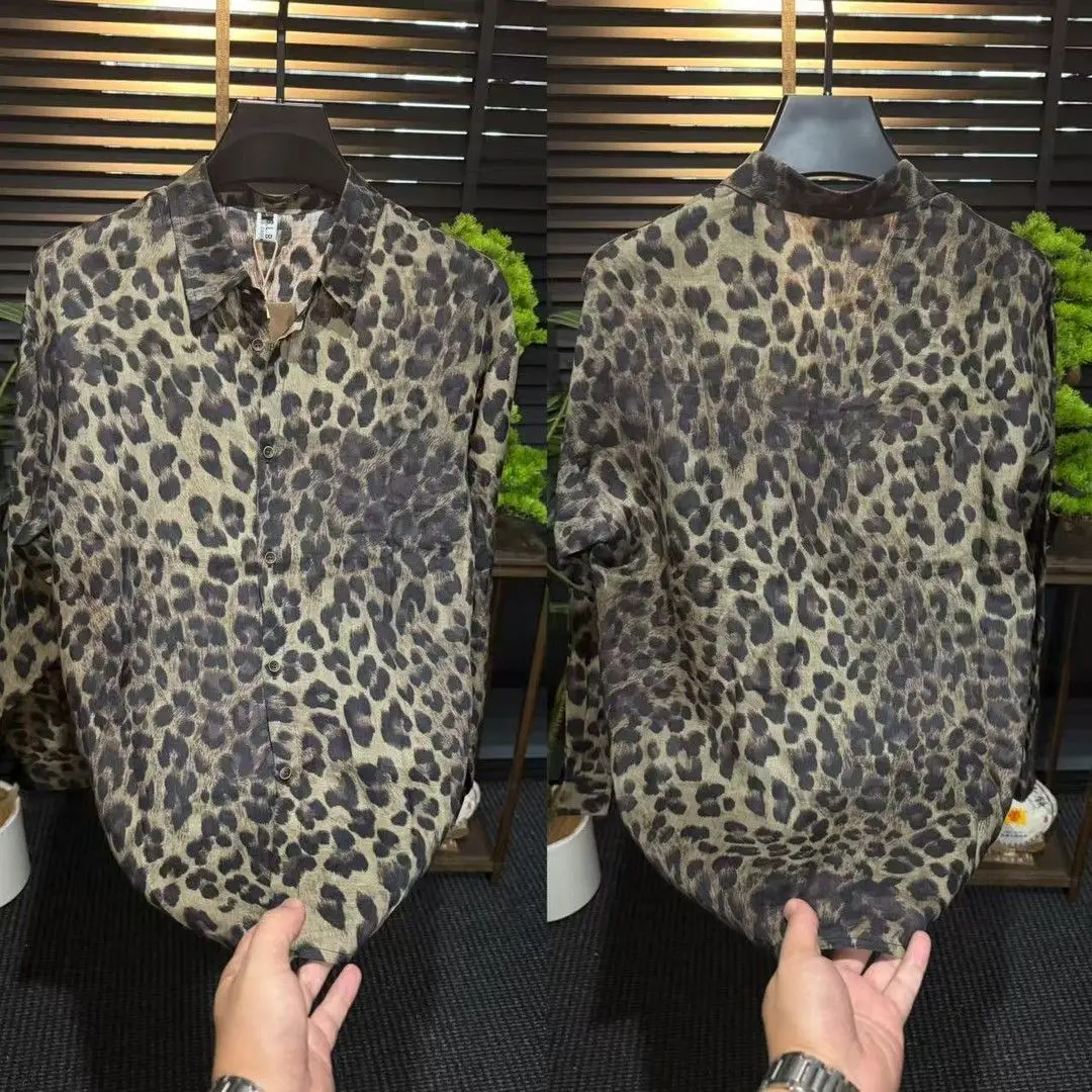 Summer 2026 Men's Casual Long Sleeve Shirt Thin Breathable Business Style Polyester Polyester Fiber Resistant to Ironing