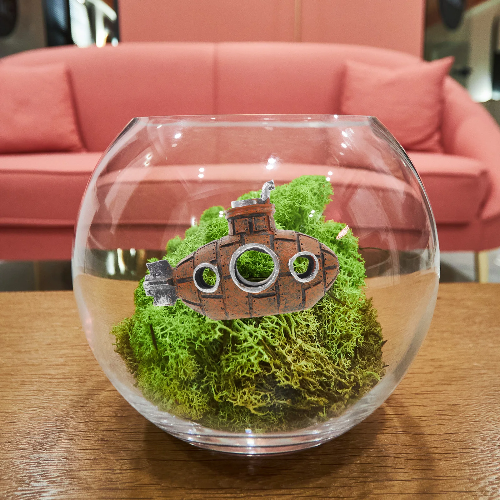 

Simulation Submarine Resin Sculpture Underwater Fish Tank Decor Safe for Fresh Saltwater Environments Home Cafe Office