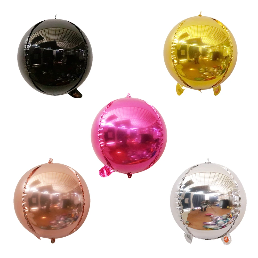 

10pcs 15 inch 4D spherical balloons - round foil balloons for birthdays, weddings, baby showers, party decorations