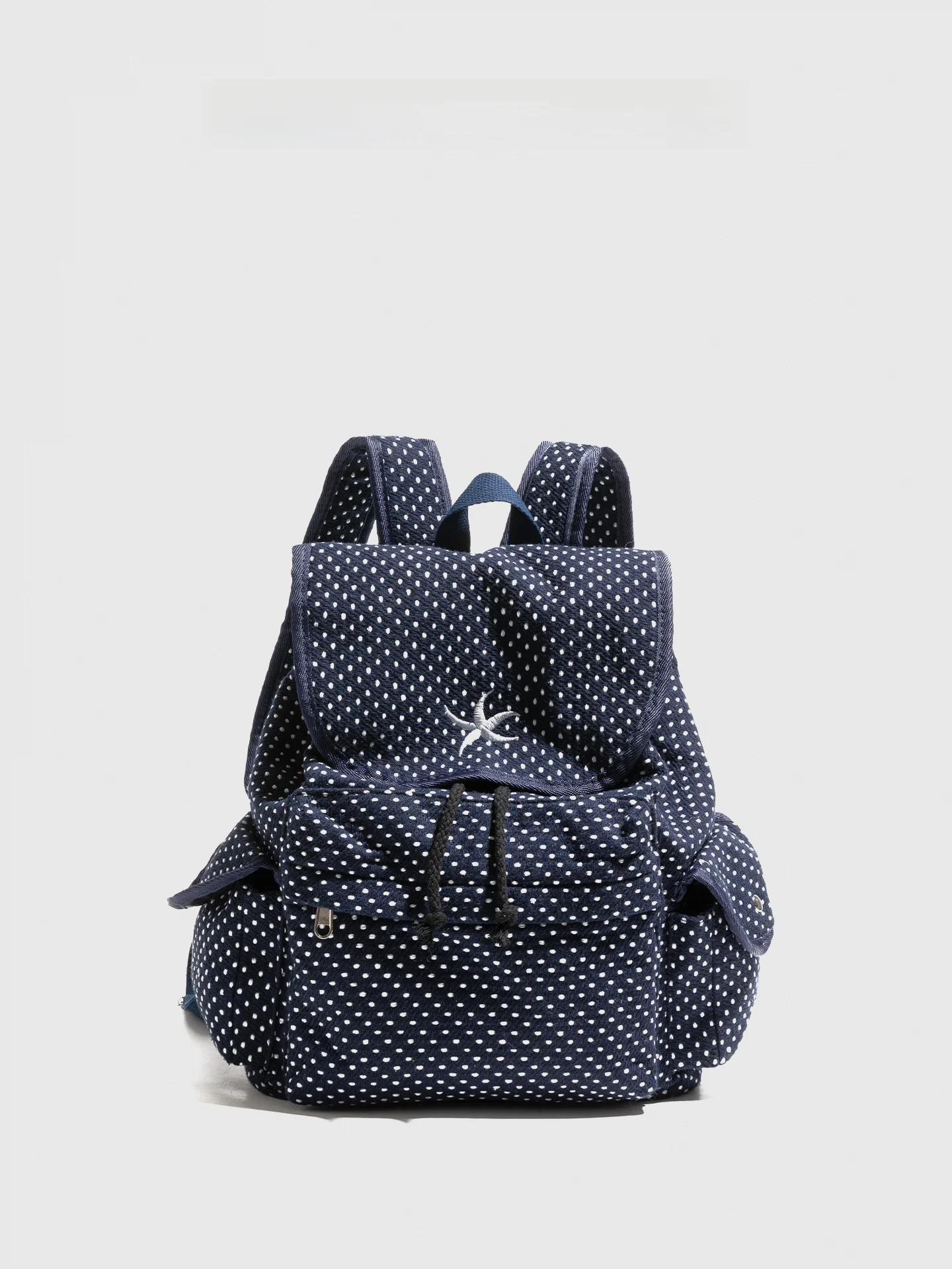 faye-kaiean-large-capacity-polka-dot-starfish-embroidery-backpack-2026-new-style-student-bookbag-versatile-commuter-bag
