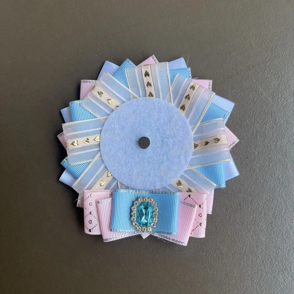 light pink Badge Holder,Ribbon Badge Rosette ,fill ita bag badge cover,Anime cosplay Bow ,Lolita backpack Accessories