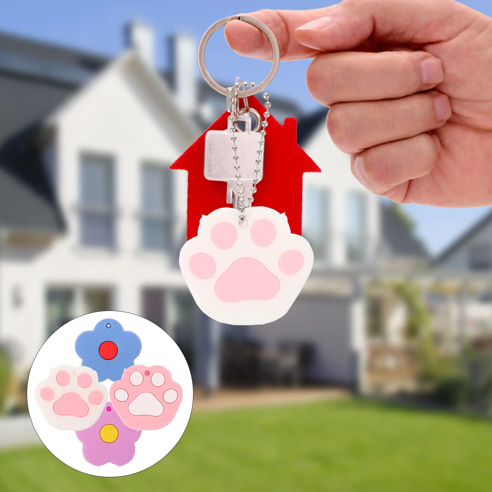 

4pcs Funny Key Covers Cute Keychains Covers Silicone Key Covers Key Protector for Women Girls key caps for house keys