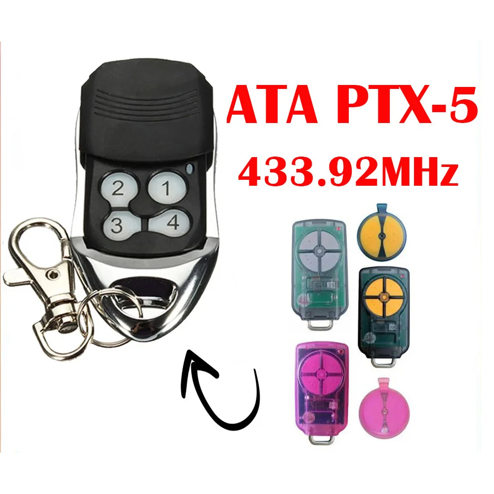 ATA PTX5 PTX-5 Garage Door Remote Control 433.92MHz Rolling Code Command Garage Door Opener Gate Transmiitter