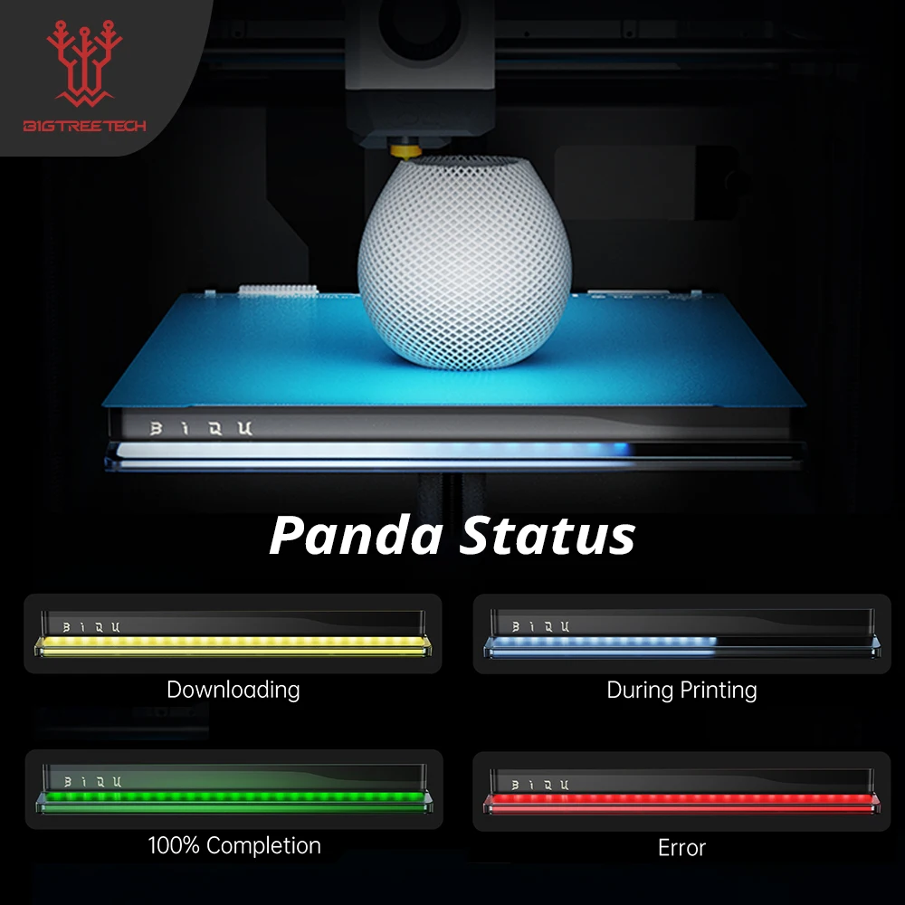 

BIGTREETECH Panda Status 3D Printing Status Lighting Music Rythm Sync Customizable LED Light Bar for Bambulab A1 X1 P1