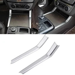 Console Water Cup Holder Stripe Cover Trim For Benz ML W166 2012-2015 GL X166 2013-2015 Silver Shift Decoration Trim