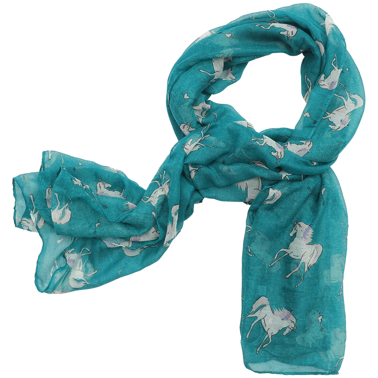 

Unicorn Scarf Lightweight Cotton Long Shawl Stole Wrap Women Winter Fall Gift Elegant Design Fashion Accessories Soft Material