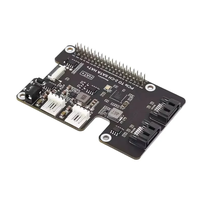 

Latest For Raspberry Pi 5 Expansion Board Pcie To 2-Channel SATA HAT With EEPROM For DIY Projects And Server Builds