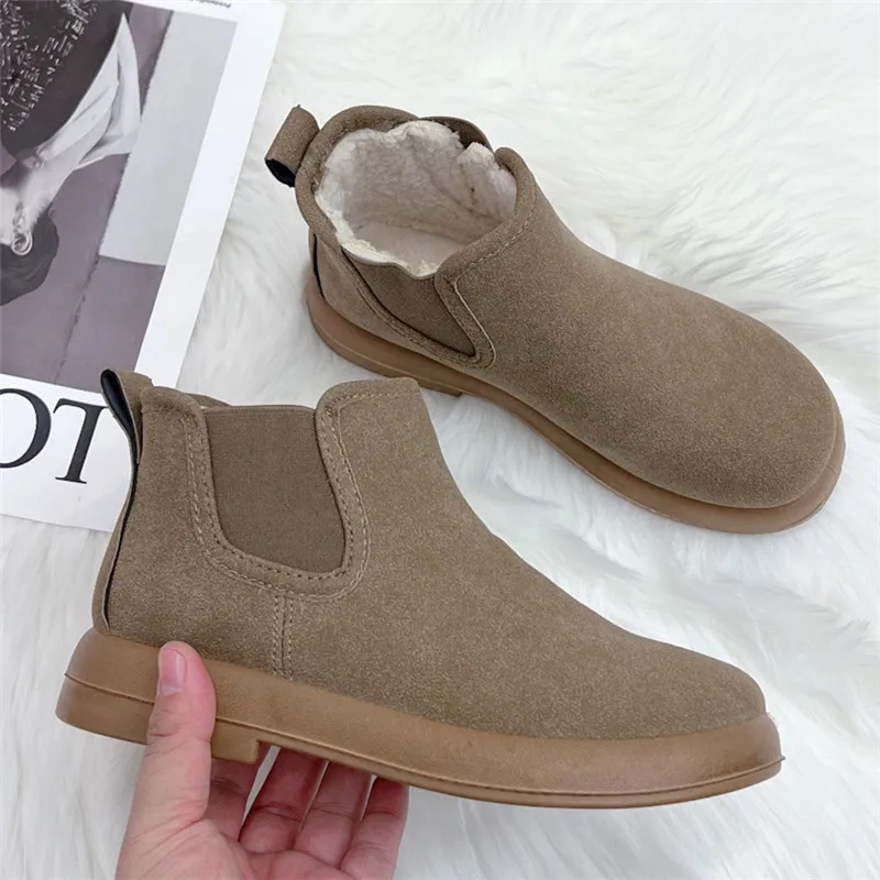 

women's shoes foreign trade winter women's warm mother shoes flat comfortable short boots non-slip snow boots casual sneaker