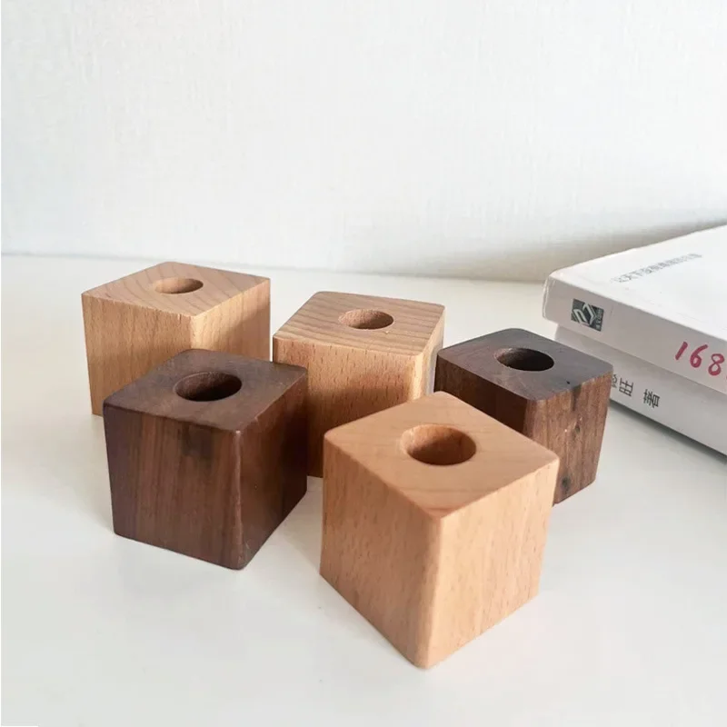 Creative Wooden Pen Holder, Multifunctional Desktop Storage Box, Minimalist Office Organizer