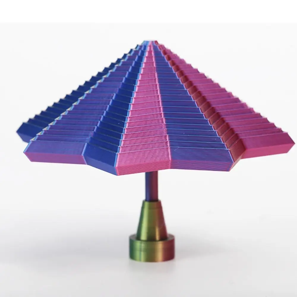PLA Expanded Sensory Fidget Star 3D Printed with Handles Fractal Fidget Hexagon Stress Relief Whirling Spiral Fidget