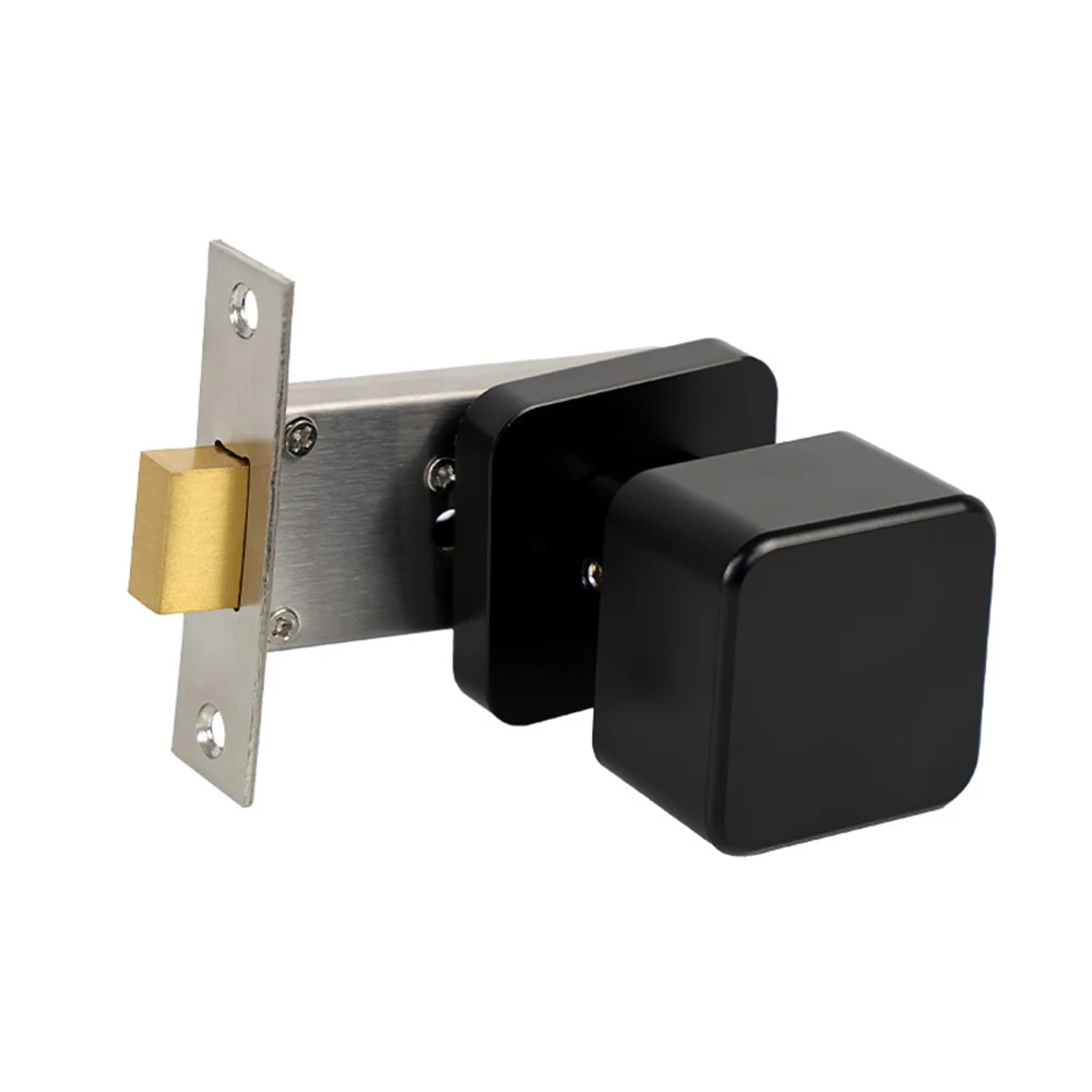 Квадратный односторонний невидимый дверной замок, минималистичный сплошной цвет, настенный дверной замок для гостиной, дверной замок для спальни