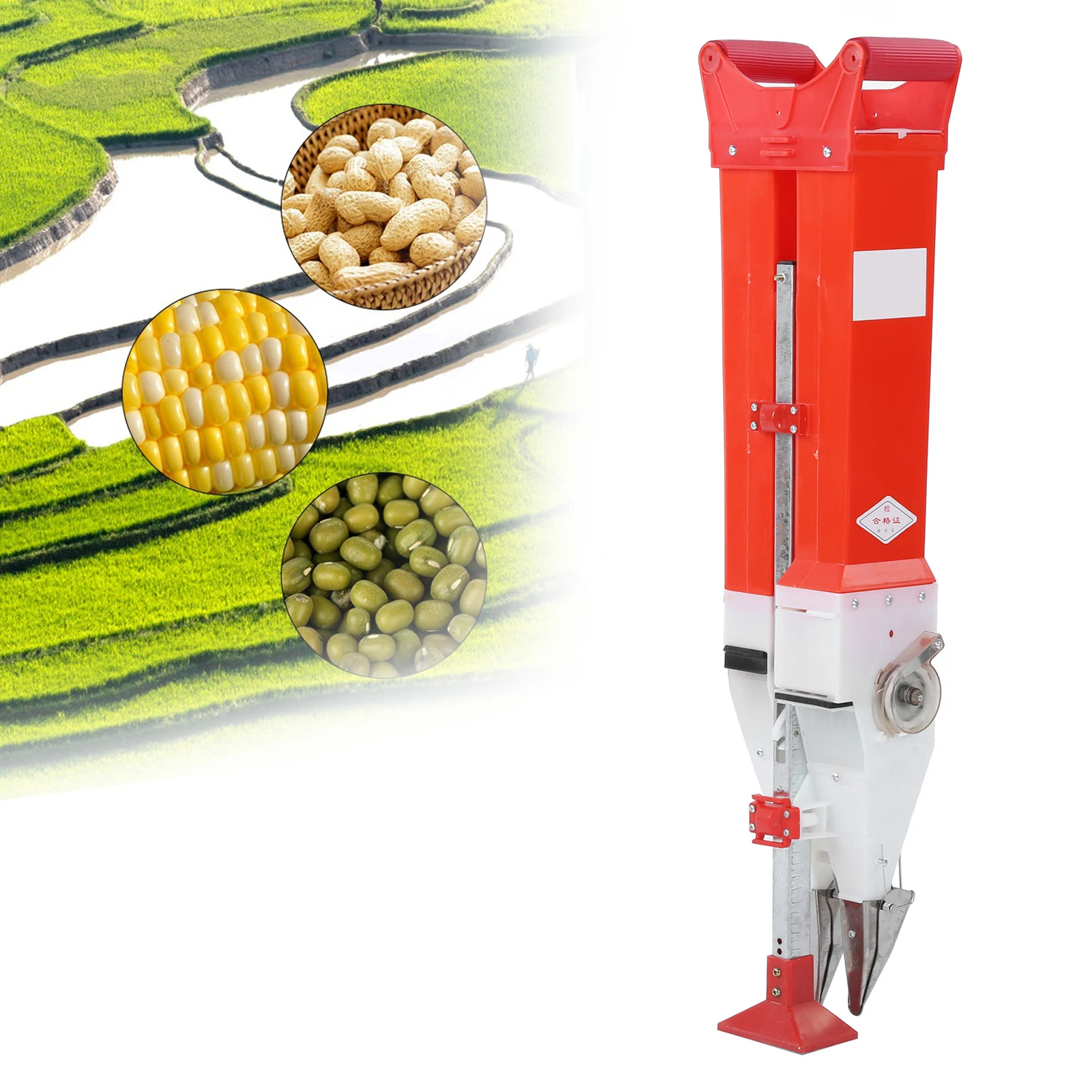 【Best】Fertilizer Seeder PortableSeeder Corn Planter Soybean Peanut Seeding Machine Garden Accessory Garden Spreader