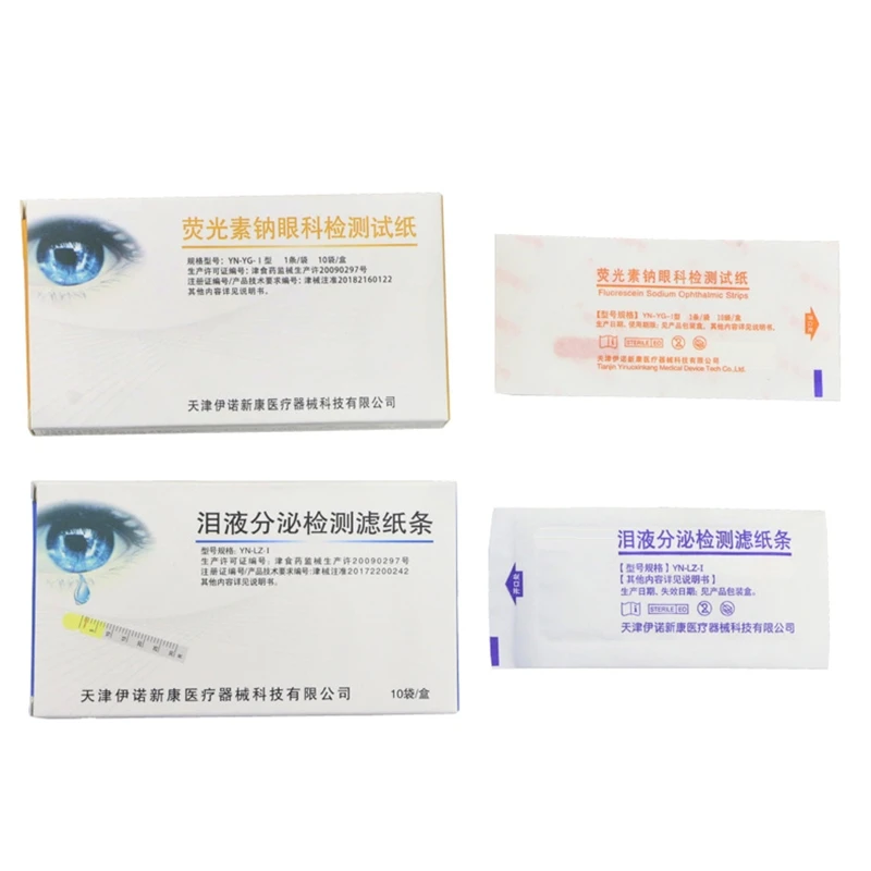 Carta per test oftalmologico Rilevazione di lacrime artificiali Striscia di carta da filtro Lacrima Secre Drosphip