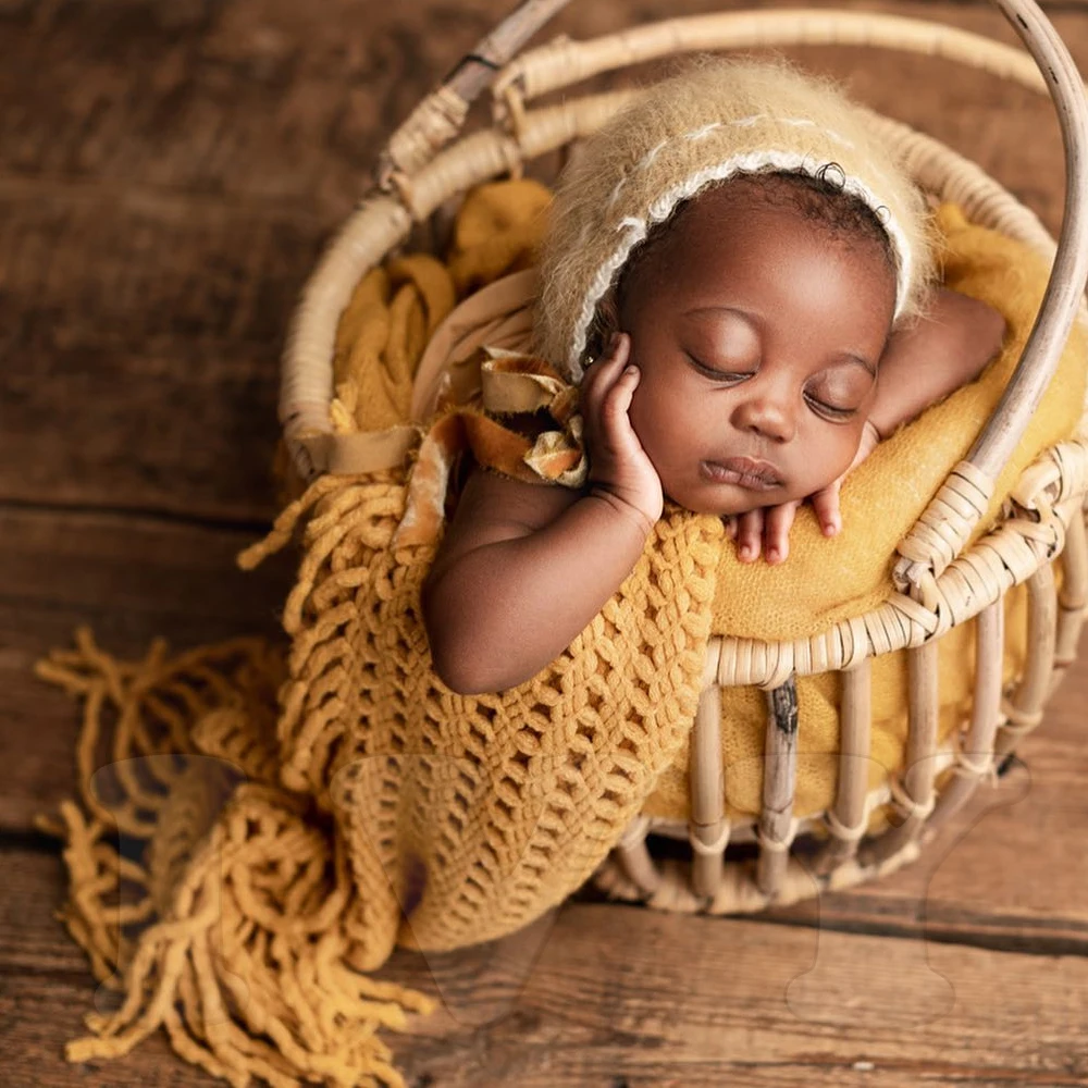 Recém-nascidos fotografia adereços envoltório acessórios, macio malha franja cobertor, Neonate foto, Flokati posando prop, Studio Shoot