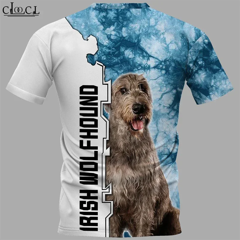CLOOCL Newest Popular Irish Wolfhound T Shirt Summer Men Women 3D Print Hip Hop Tops Round Neck T-shirt Pullover Drop Shipping