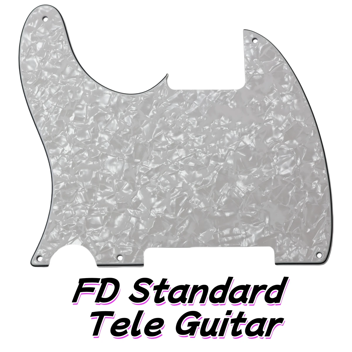 Piezas personalizadas Feiman: para zurdos de EE. UU., estándar, 5 orificios para tornillos, 52 años, Tele Telecaster, bricolaje, golpeador de guitarra en blanco, placa para rascar1