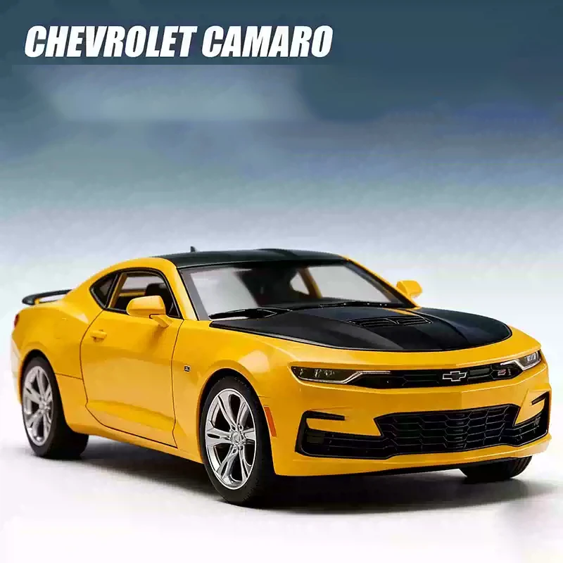 1-18-chevrolet-camaro-sedan-alloy-die-cast-simulation-car-model-bumblebee-sports-car-model-children's-toy-car-collection
