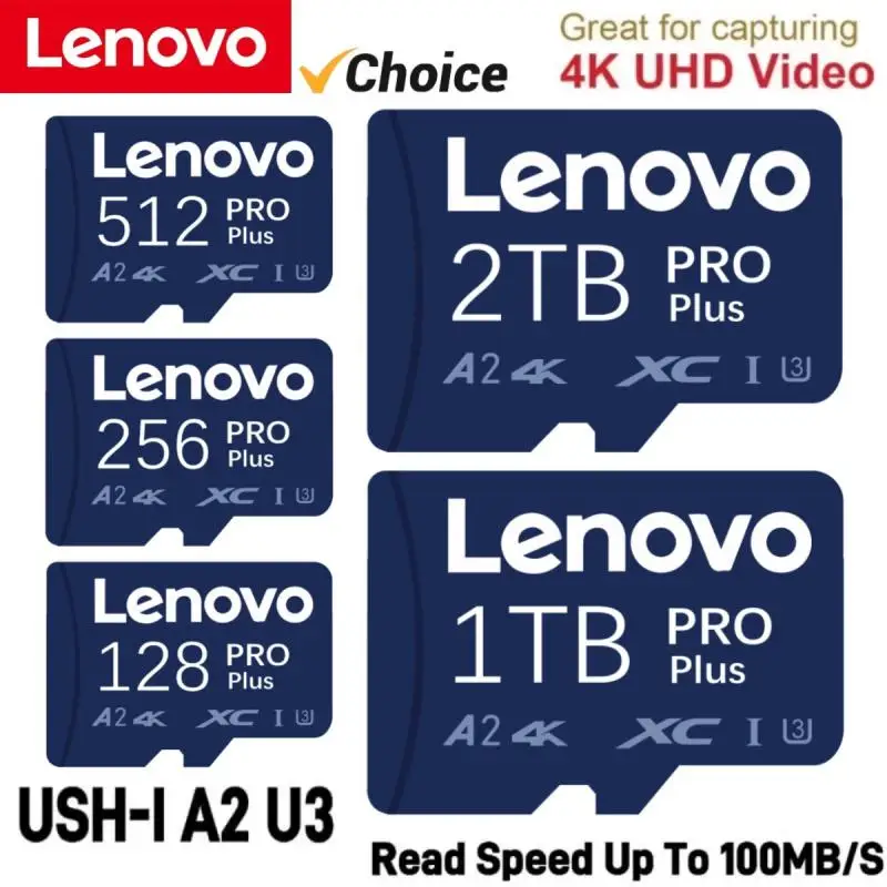 Original Lenovo Memory Card 1TB 2TB High Speed Micro TF SD Card 128GB 256GB SD Card V30 U3 TF Cards For Nintendo Switch Ps4 Ps5