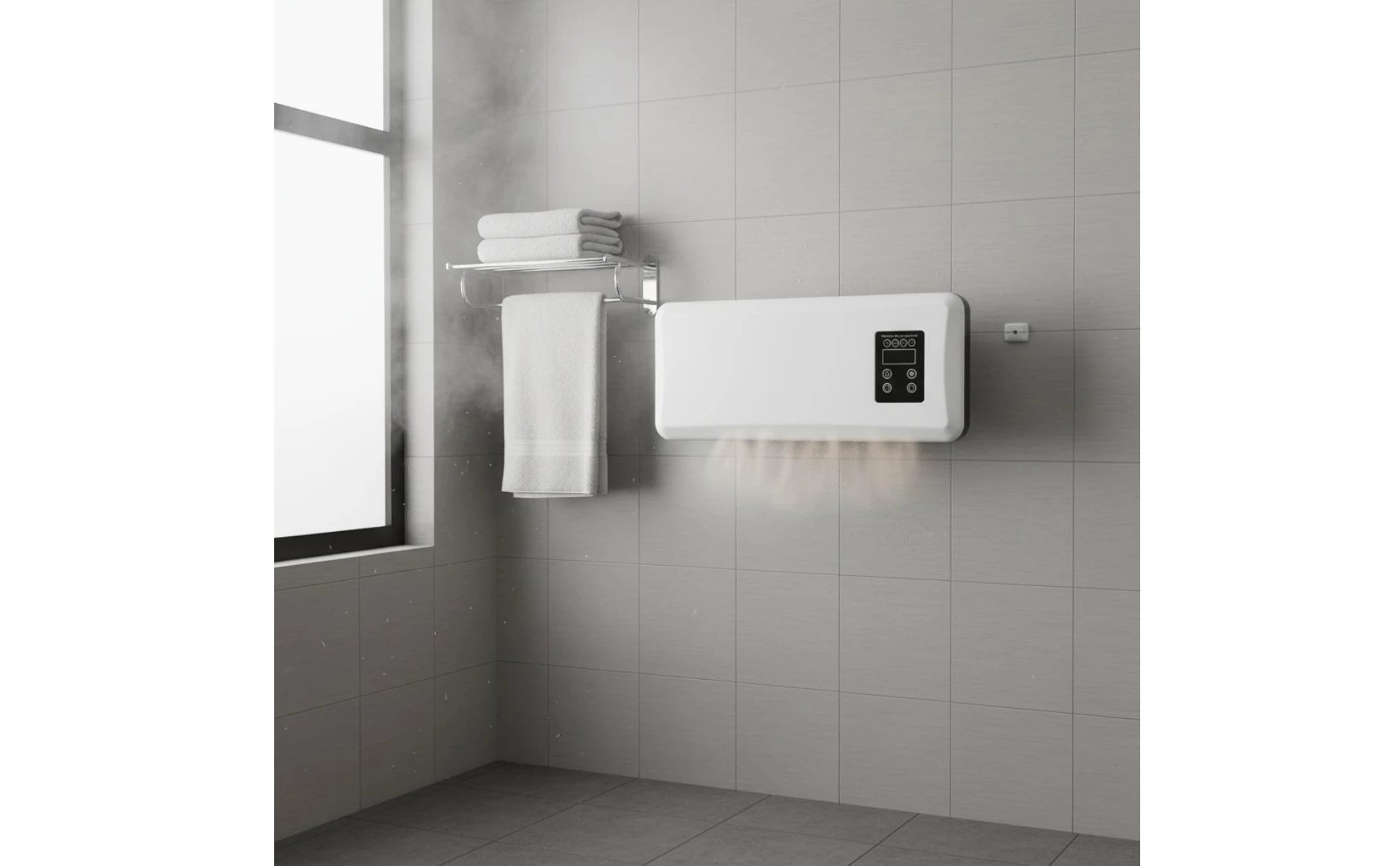 Electric Wall Heater Black Control Panel Wall-Mounted Heater Home Heating Slim Modern Electric Wall Heater Black Control Panel Wall-Mounted Heater Home Heating Slim Modern