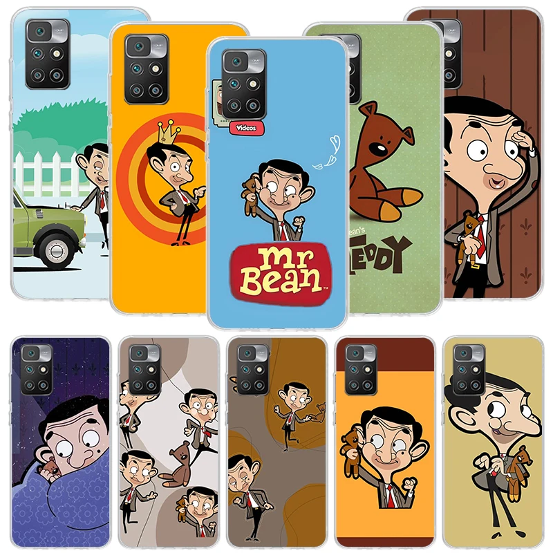 Чехол Mr B-Bean с мультяшным рисунком для Xiaomi Redmi 12C 13C 14C 13 12 10C 10A 10 9C 9A 9T 9 8A 8 7A 7 6A 6 Pro K70 K60 K40 K20 S2 Prin