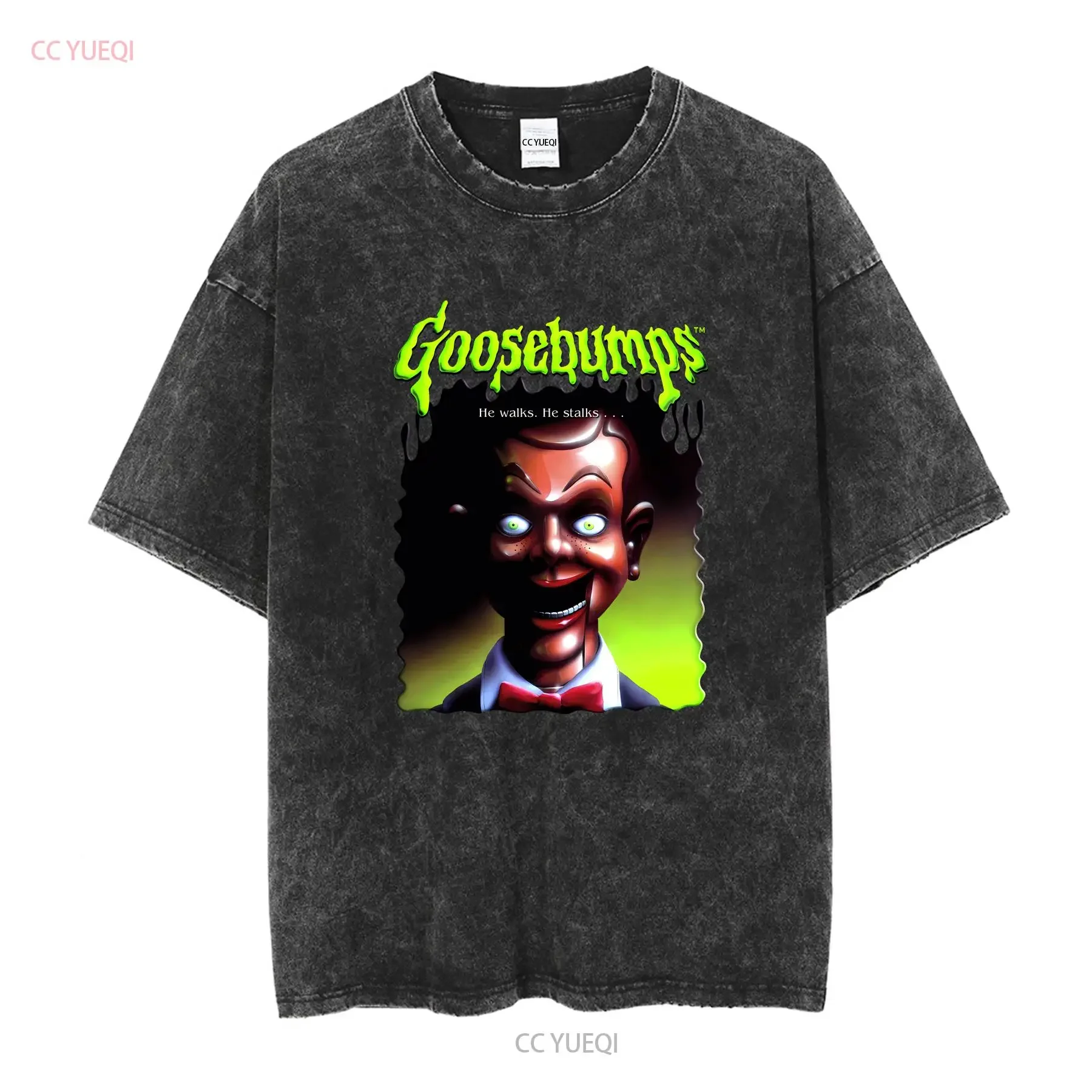 NWT Mens Goosebumps Slappy Dummy RL Stine Halloween T Shirt Size M long or short sleeves vintage Washed graphic Soft fashion