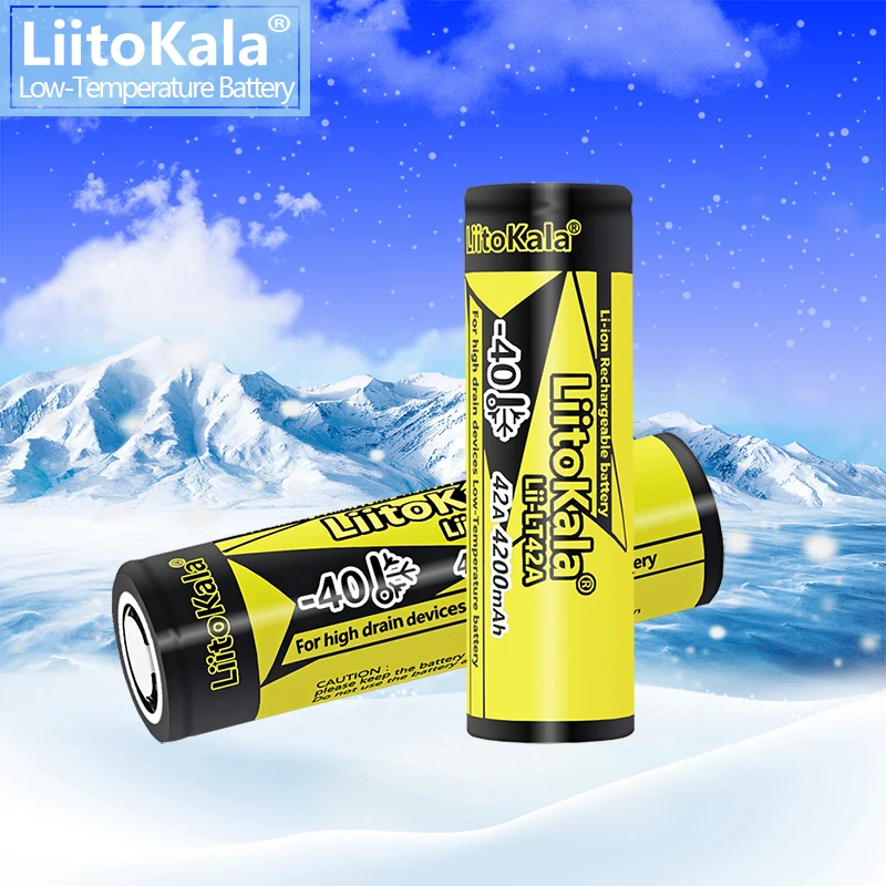 1-26PCS LiitoKala Lii-LT42A 21700 4200mAh 3.7V 10C High Discharge Power Rechargeable 21700 Battery Internal Resistance 10mohm