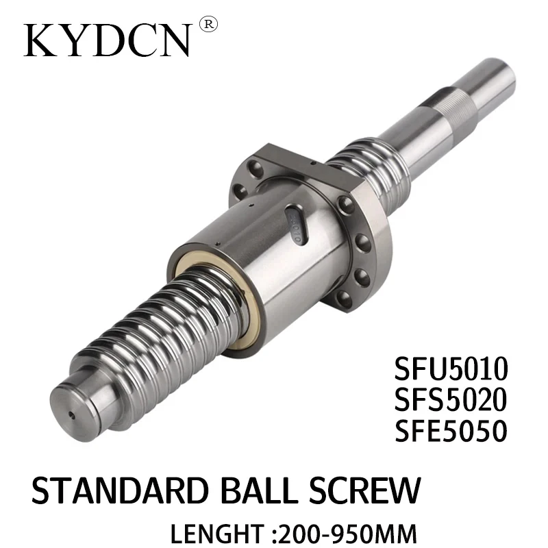 

SFU5010 SFS5020 SFE5050 200-950mm C7 CNC BallScrew Flange Single Ballnut BK/BF End Machined CNC