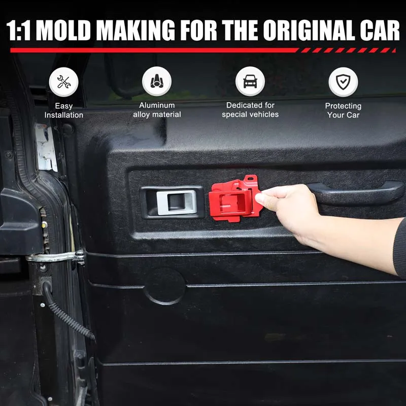 For Land Rover Defender 90 110 130 2004-18 Aluminum Alloy Car Inside Door Bowl Handle Decoration Cover Interior Car Accessories