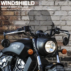 Motorcycle High quality ABS Plastic Windscreen Windshield Universal Adjustable Windshield For INDIAN SCOUT BOBBER 2018 - 2022