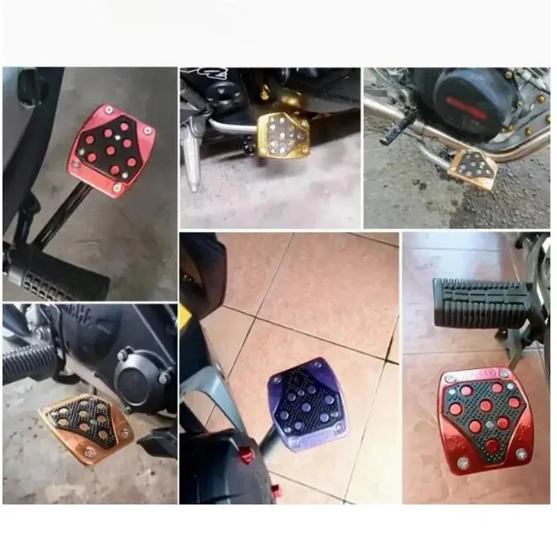 Universal Motorcycle Anti‑Slip Brake Pedal Cover Multicolor Aluminum Alloy Footrest Foot Peg Modification Accessory