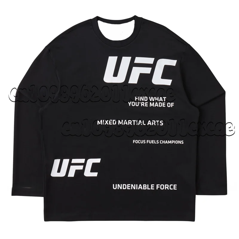

UFC Fighting Training Long Sleeve Men's High Elasticity Compressed Fabric Boxing Muay Thai Sports Jujutsu Ground Training Top