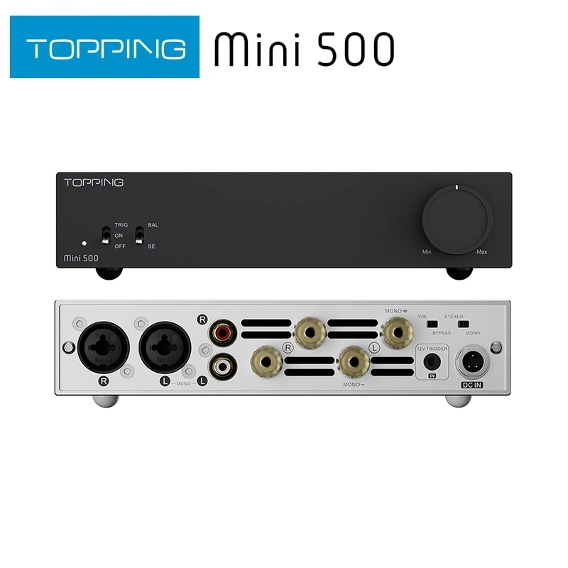 TOPPING mini500 Fully Balanced Desktop Power Amplifier 250Wx2 @4Ω