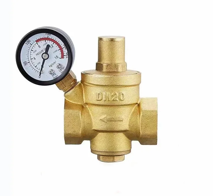 Brass Pressure Reducing Valve Thickened Pressure Gauge Copper Valve For Tap Water Pressure Reducing And Stabilizing Valve