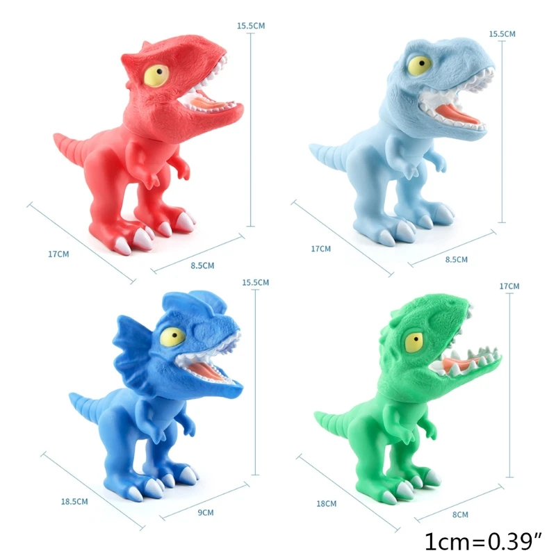 Borracha macia Dino Party Supplies Meia Stuffers Cestas Páscoa Brinquedos Sensoriais