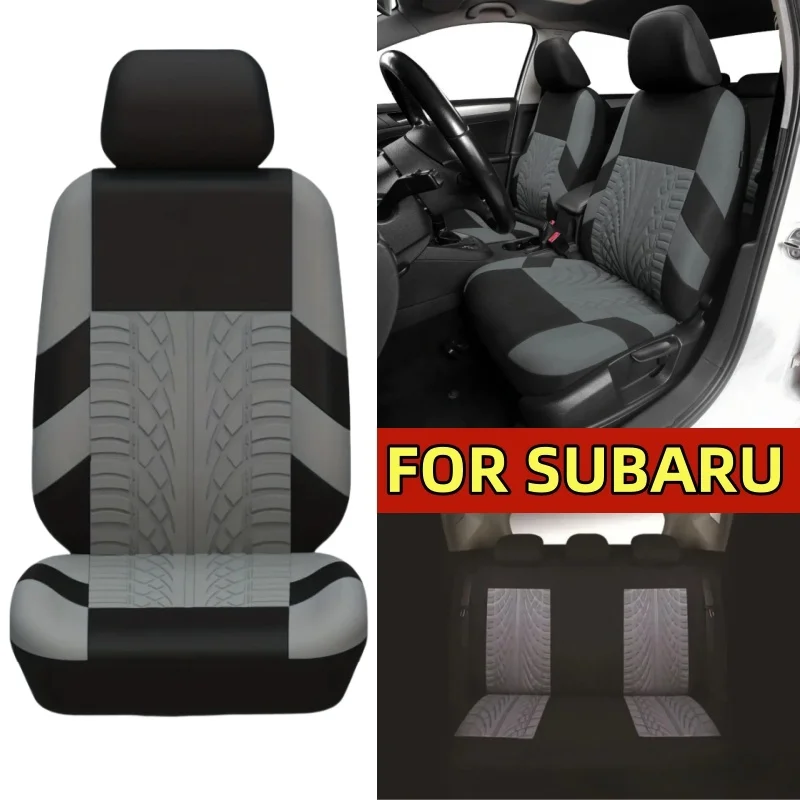 

Car seat cover four seasons breathable fabric tire press printing full set 5 seat full wrap seat cover FOR SUBARU WRX 2015-2024