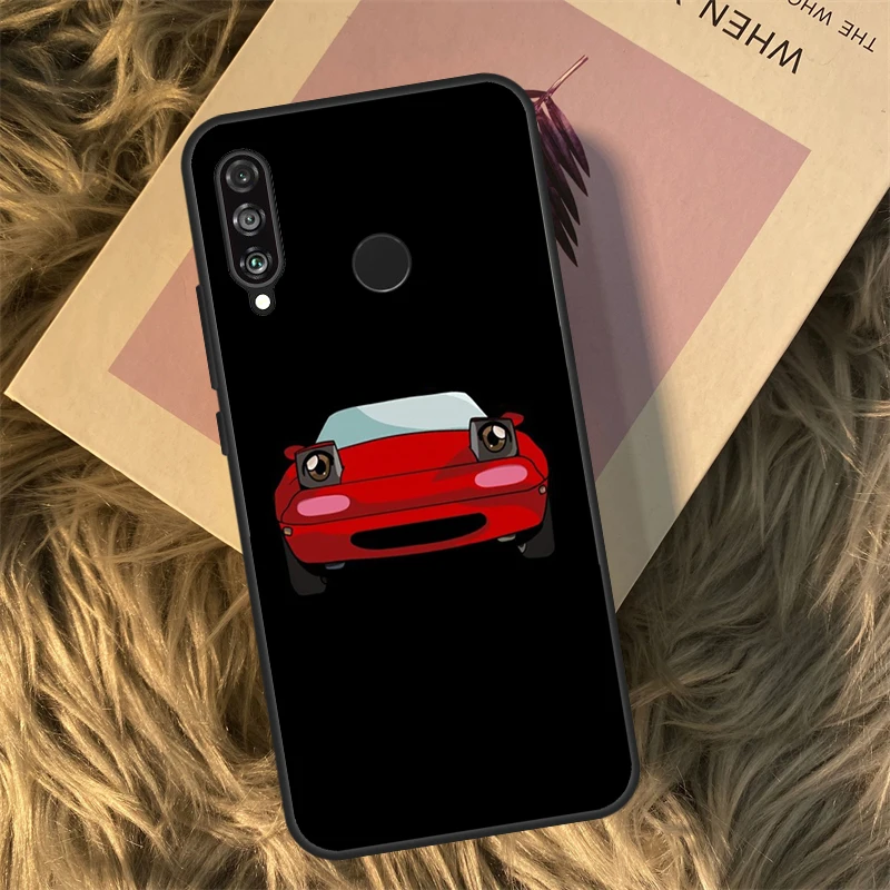 Miata-Funda roja Mx5 Na para Huawei P40 P20 P30 Lite P50 Mate 50 Pro P Smart 2019 Honor 70 50 X8 X9 X9a
