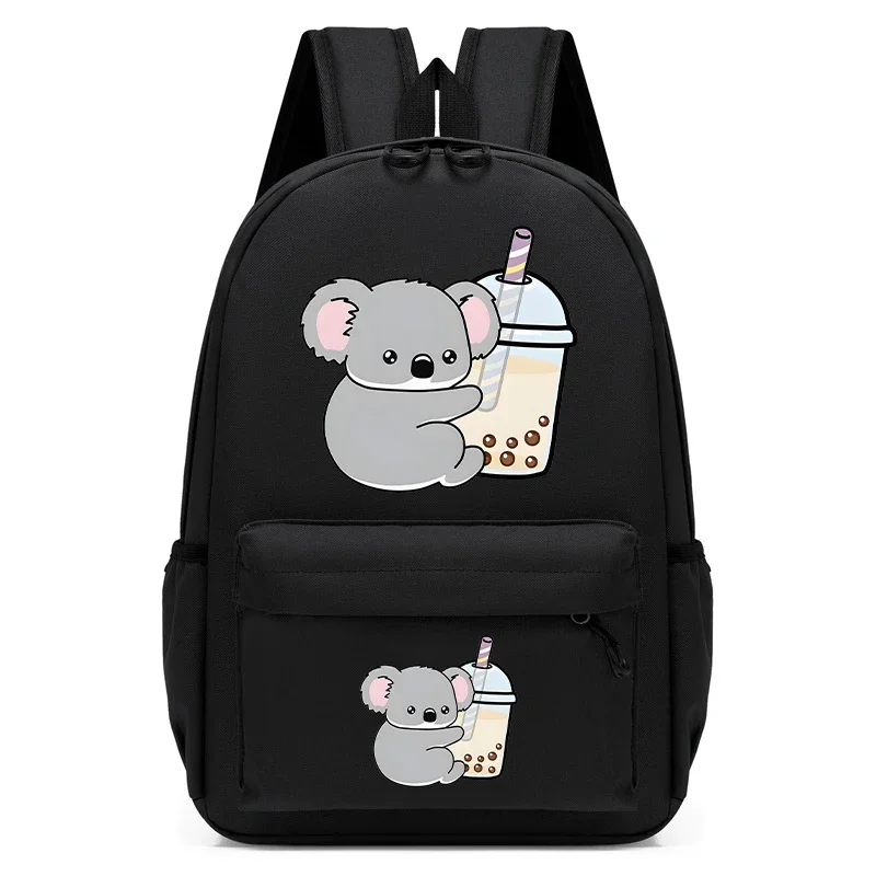 

Schoolbag for Girl Boy Backpack Little Koala Loves Boba Waterproof School Bag Backpack Kindergarten Kids Bookbag Bagpack