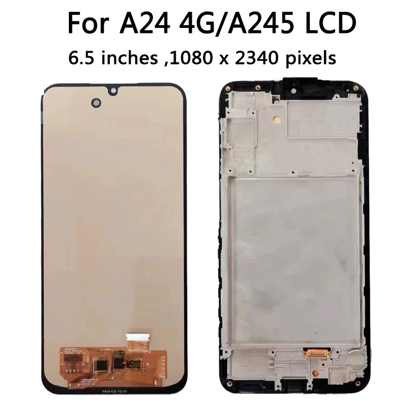 TFT Quality For Samsung  A24 4G A245 LCD Display Touch Screen Digitizer For Samsung A24 A245F A245M A245F/DS Display Frame