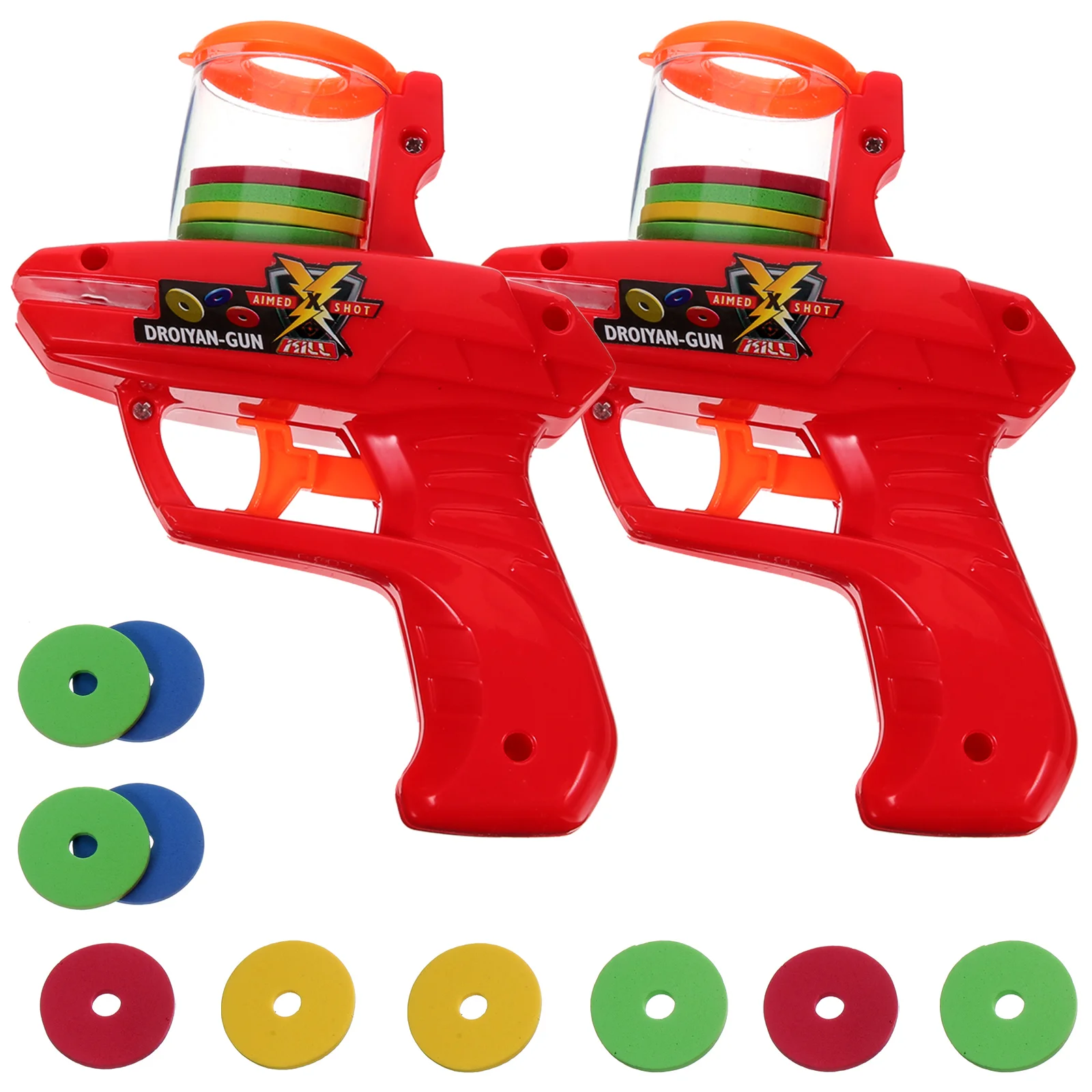 2 Pcs Disc Launcher Toy Teasing Outdoor Flying Plaything Toys for Kids Automatic Interactive