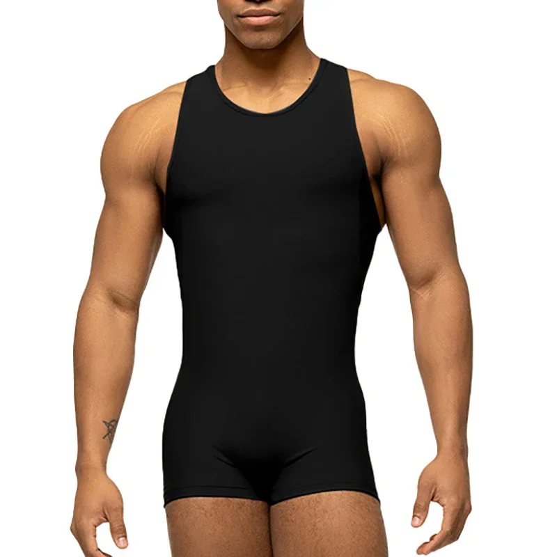 

Men Seamless Undershirts Leotard Fitness Wrestling Singlet Bodywear Yoga Dance Elastic Underwear Bodysuits Gay Jumpsuits Vest