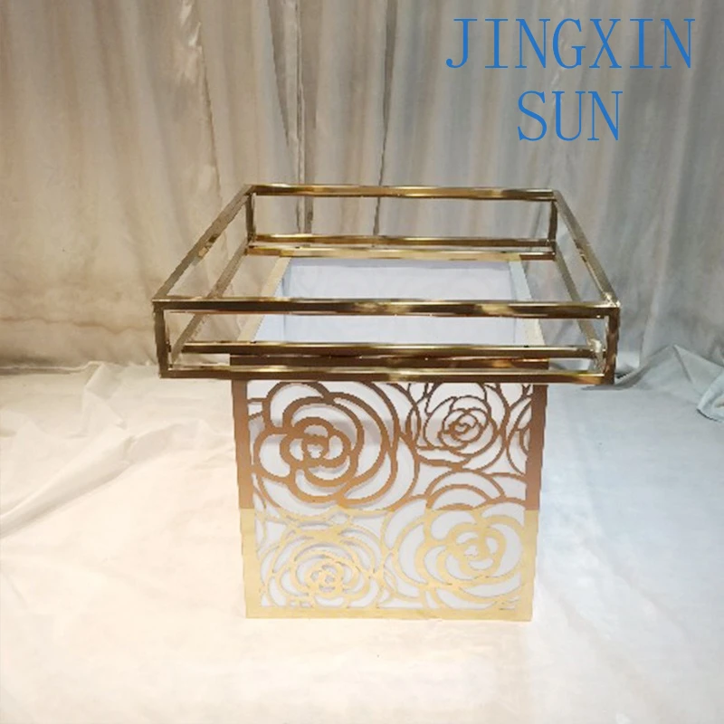 Simple Creative European Modern Light Luxury Stainless Steel Dessert Table Ornament for Cold Meal Coffee Break Table for Home